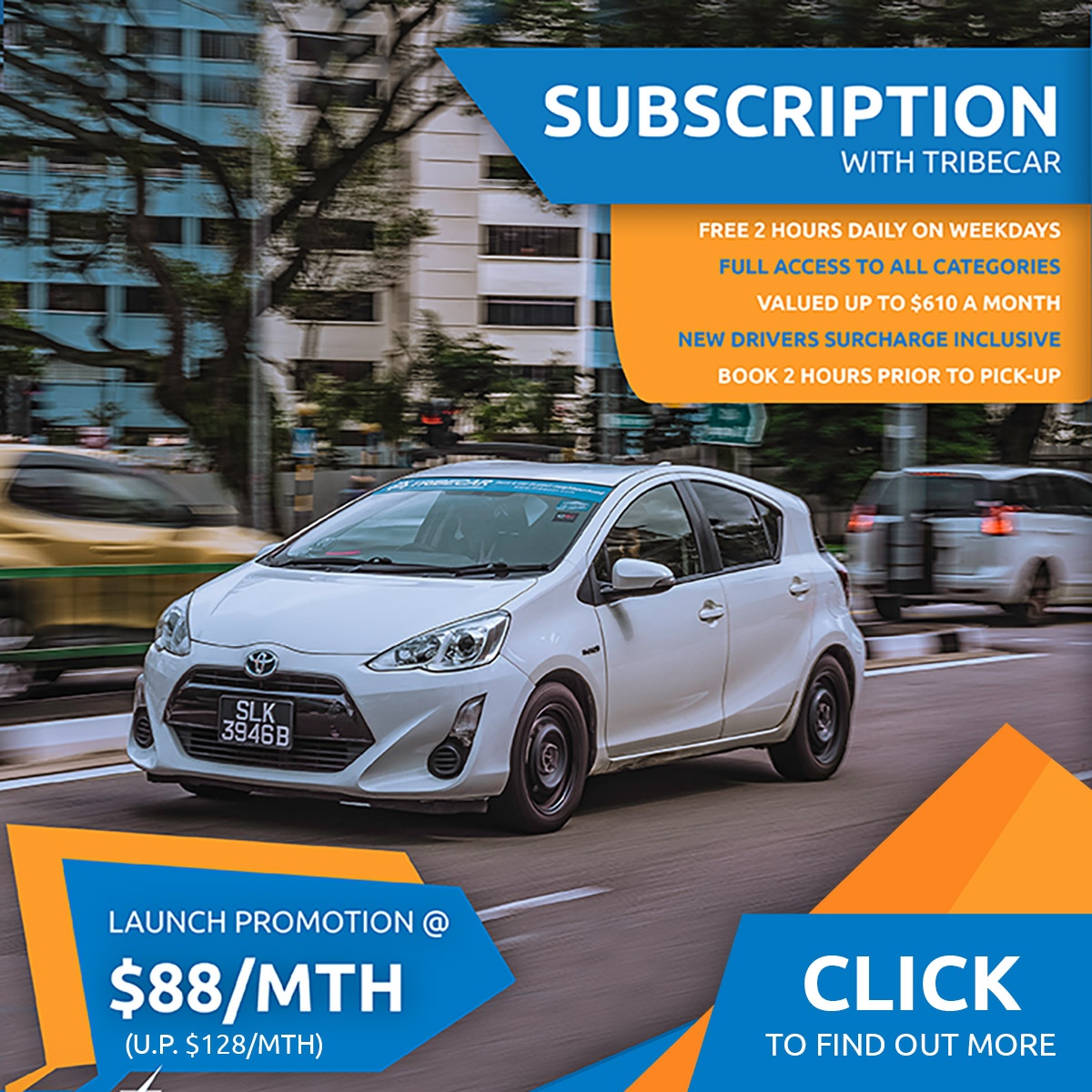 Tribecar Hourly car rental in your neighborhood