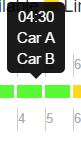 Car schedule tooltip