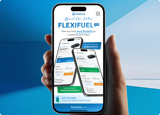 FlexiFuel launching in the Tribecar app