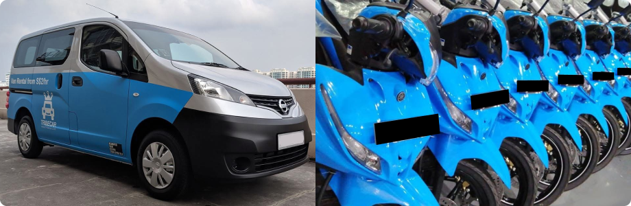 Tribecar commercial van and motorcycle fleet