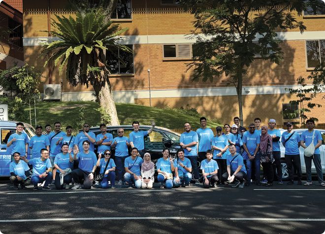 Tribecar team during the Ramadan charity drive