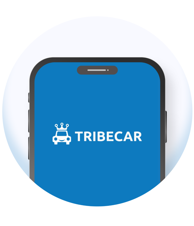 Tribecar app on phone